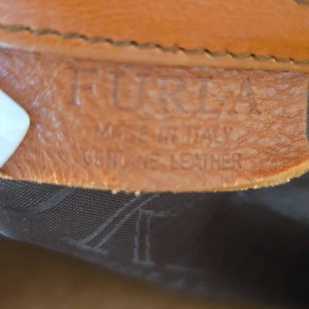 Furla Orange Leather‎ Tote Handbag - Picture 2 of 8